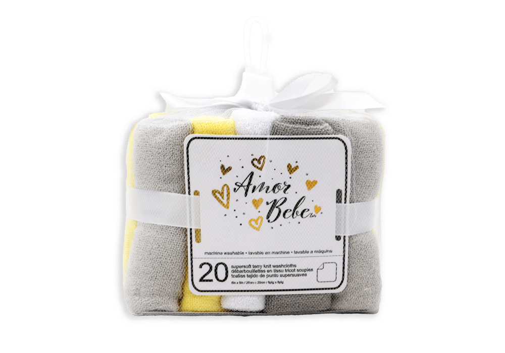 Amor Bebe 20 Pack Washcloth