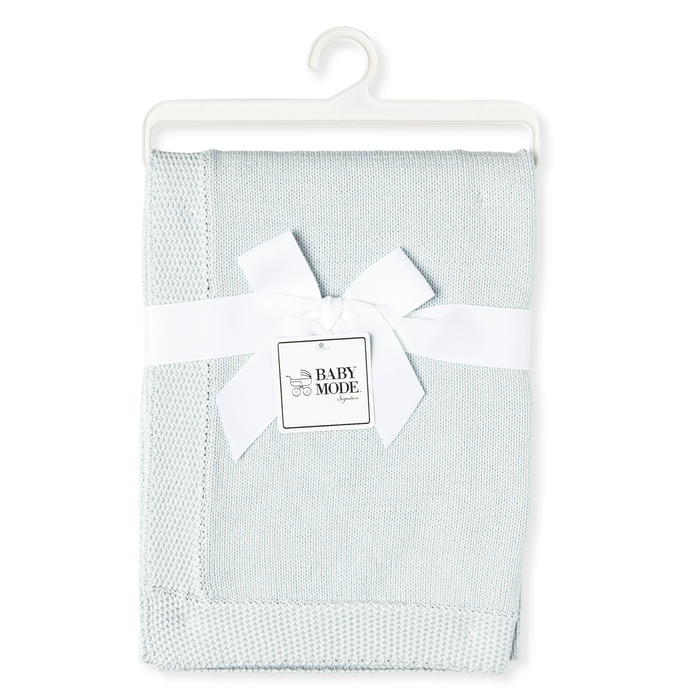 Baby Mode Signature Knit Blanket with Border