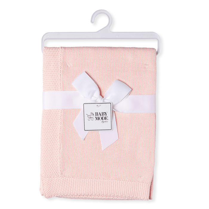 Baby Mode Signature Knit Blanket with Border