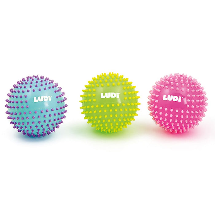 LUDI - Balle jouet sensoriel bicolore - 1 balle