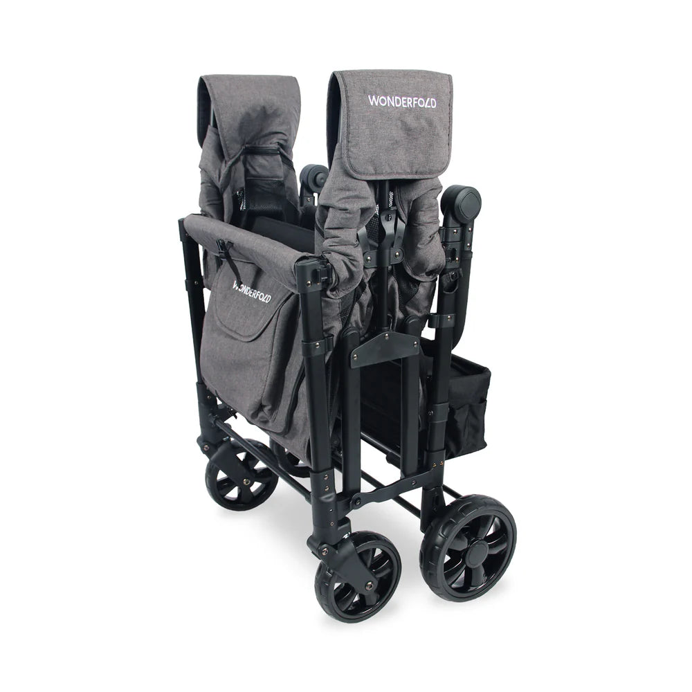 Wonderfold W4 ELITE Push Quad Stroller Wagon