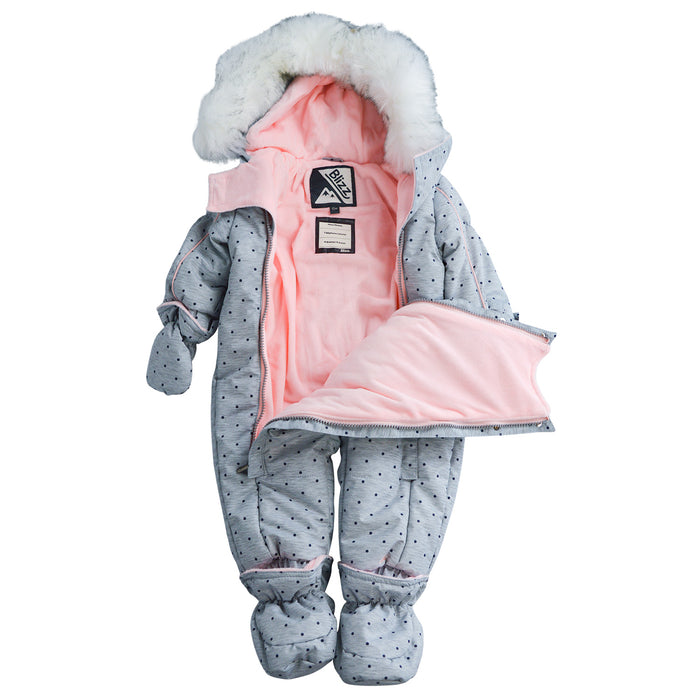 Combinaison de neige Blizz chat gris 1 pièce pour bébé filles (12m et 18m) - 21WBLI5114