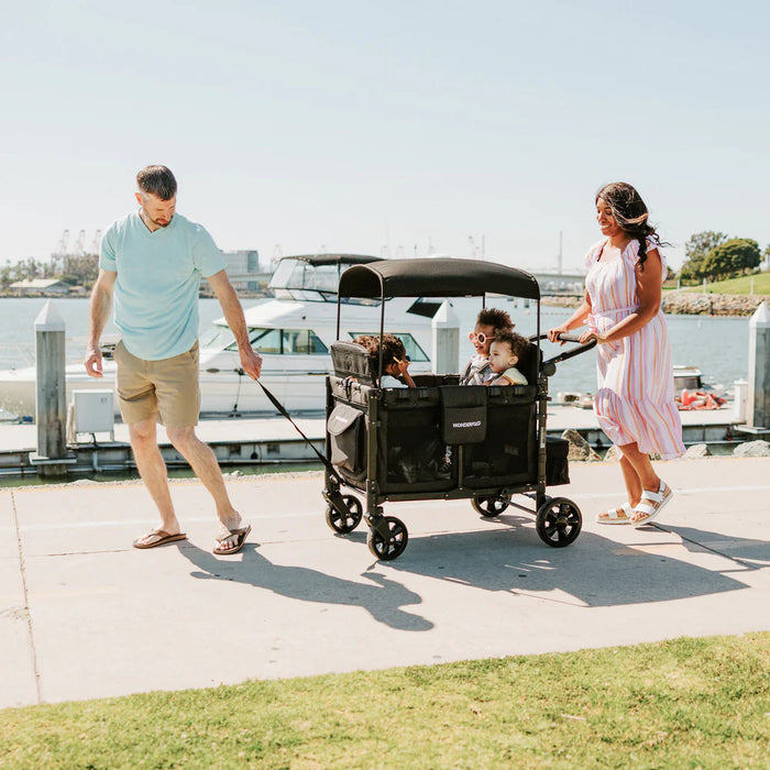 Wonderfold W4 ELITE Push Quad Stroller Wagon