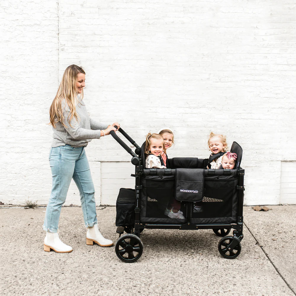 Wonderfold W4 ELITE Push Quad Stroller Wagon