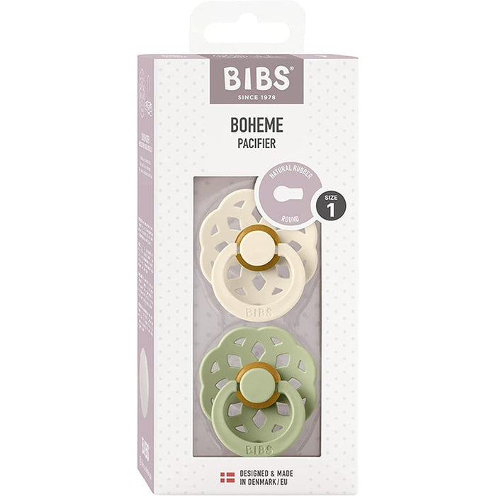 Bibs Boheme Natural Rubber Pacifiers - 2 Pack