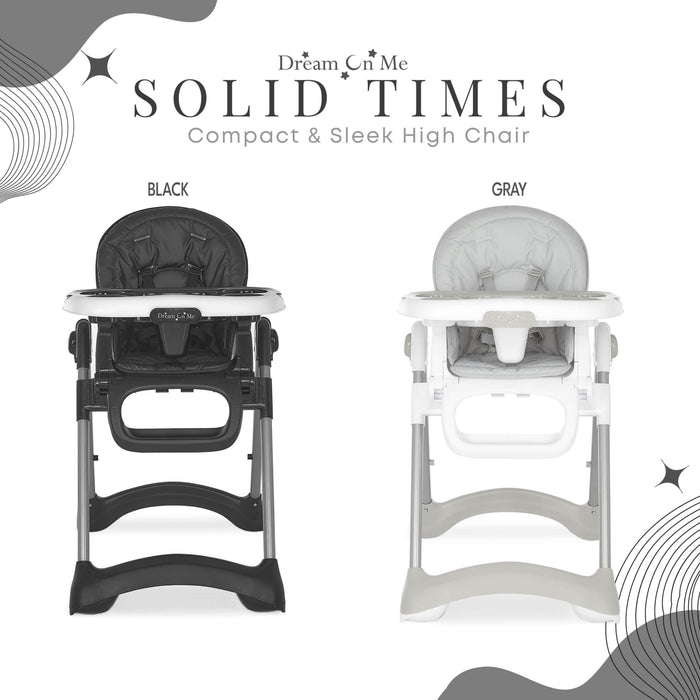Dream on Me Solid Times Lightweight Portable Highchair