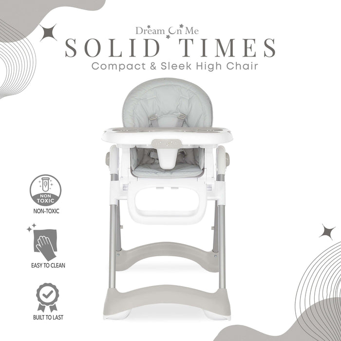 Dream on Me Solid Times Chaise haute portative légère
