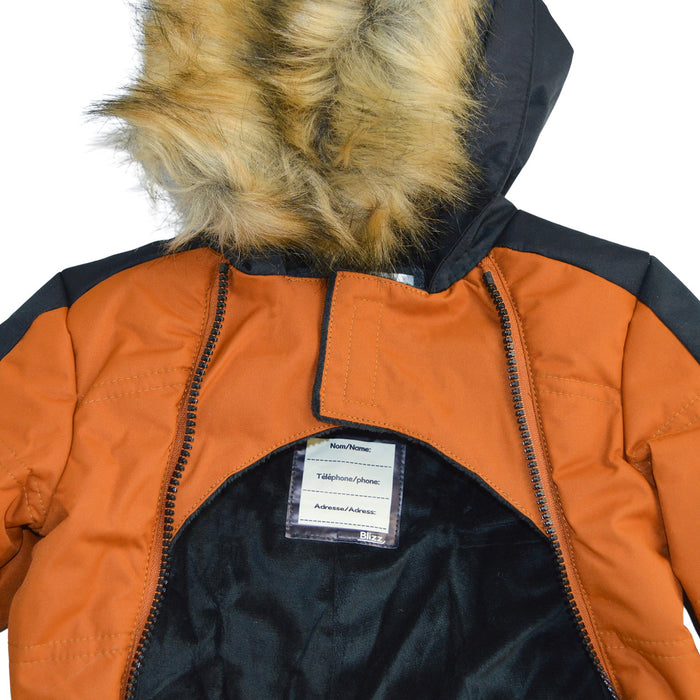 Combinaison de neige Blizz orange 1 pièce pour bébé garçon (6m à 24m) - 24WBLI3415