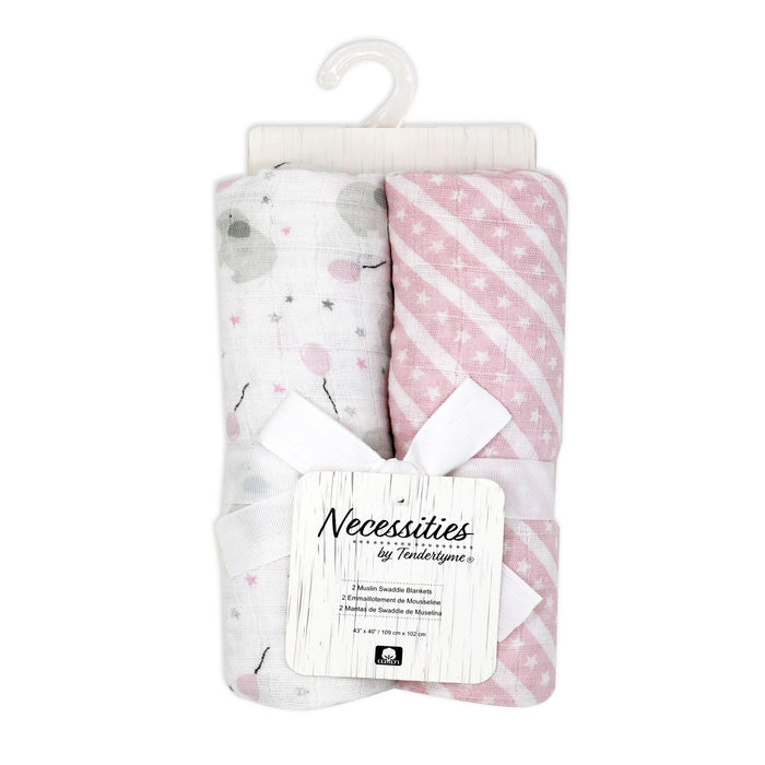 Necessities By Tendertyme 2 Pack Muslin Swaddle Blankets