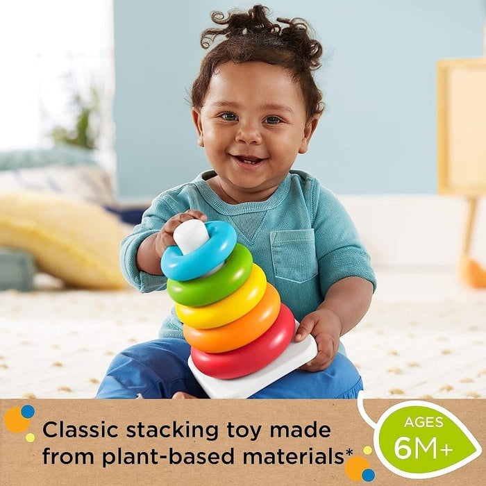 Fisher Price Rock-a-Stack ECO Classic Ring Stacking Baby Toy