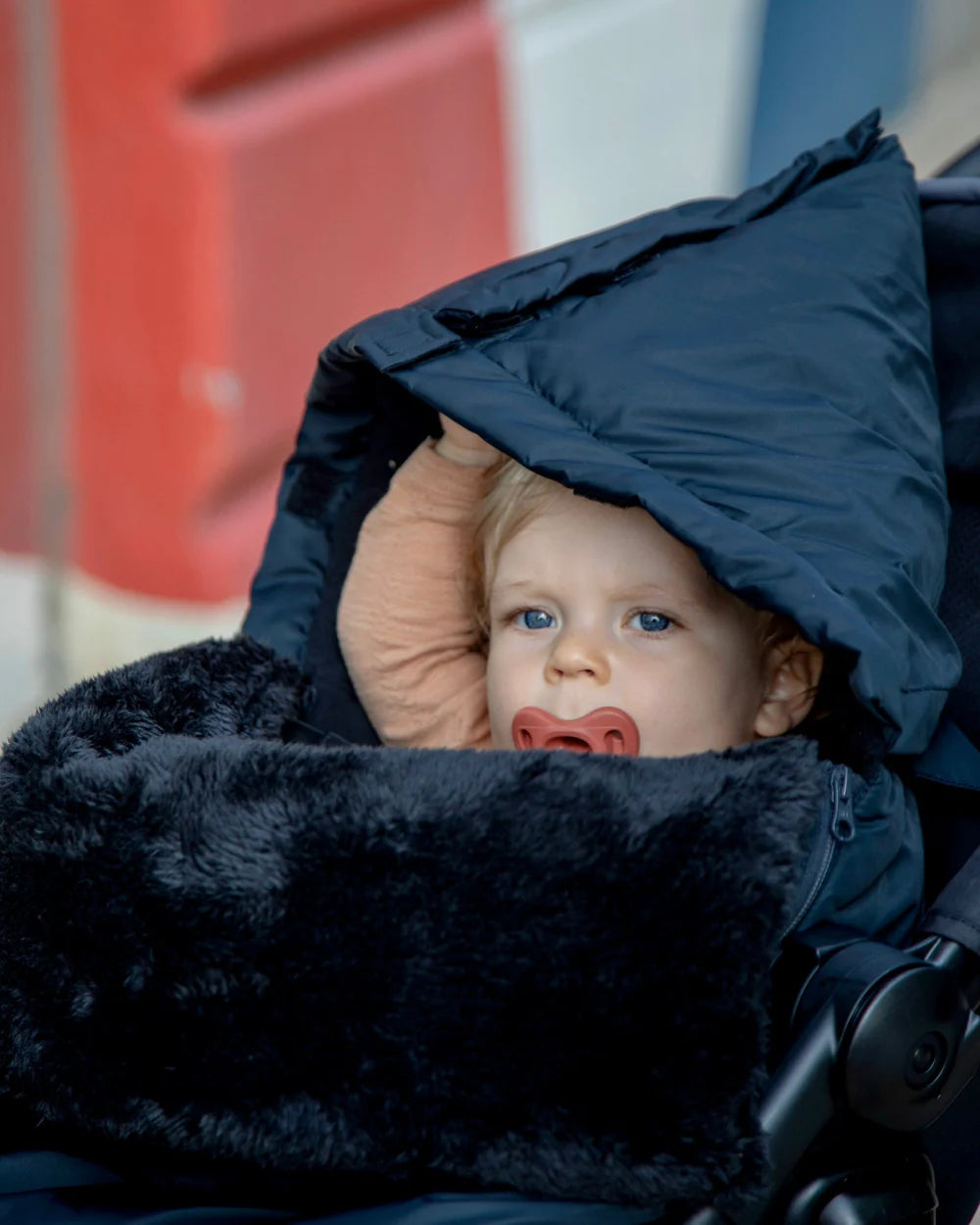 Housse de siège auto et chancelière pour poussette 7 AM ENFANT - Peluche noire