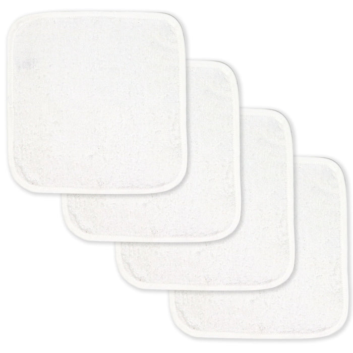 Baby Mode Signature 4 Pack Solid Washcloth White