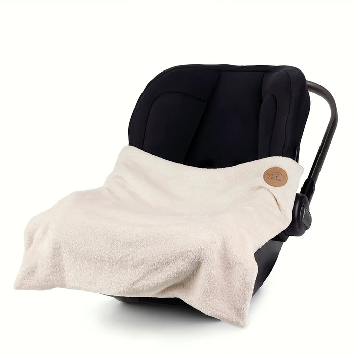 Petit Coulou Minky Blankie for Baby Car Seats - Moka