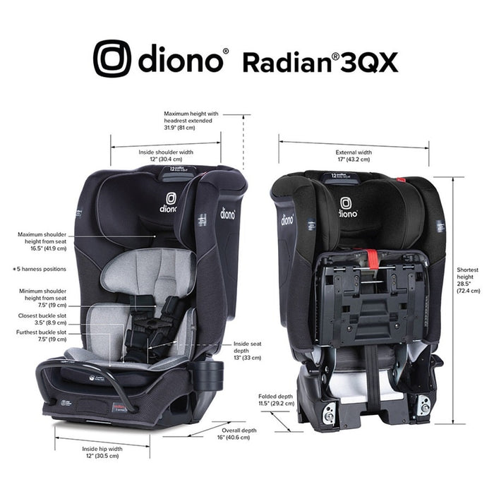 Diono Siège d'auto convertible Radian® 3QX SafePlus