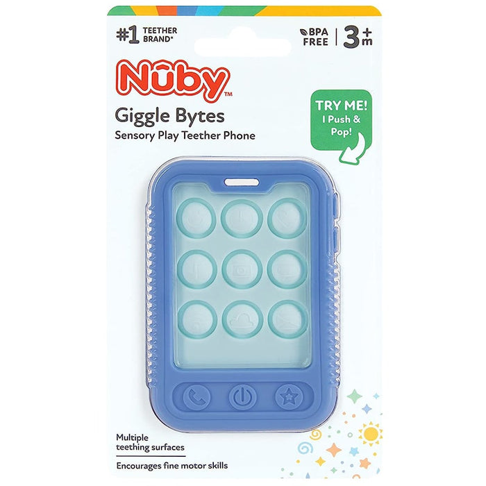 Nuby Giggle Bytes Baby Sensory Play Teether Phone