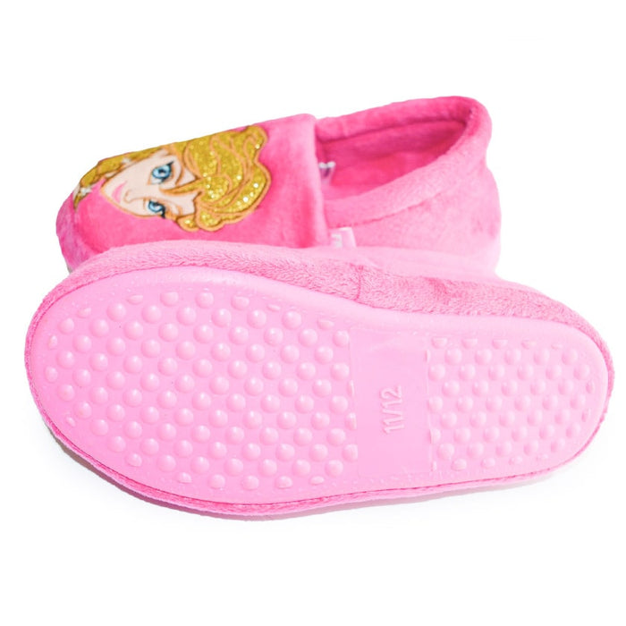 Pantoufles La Reine des Neiges de Disney en peluche rose antidérapantes Kids Shoes - 55103