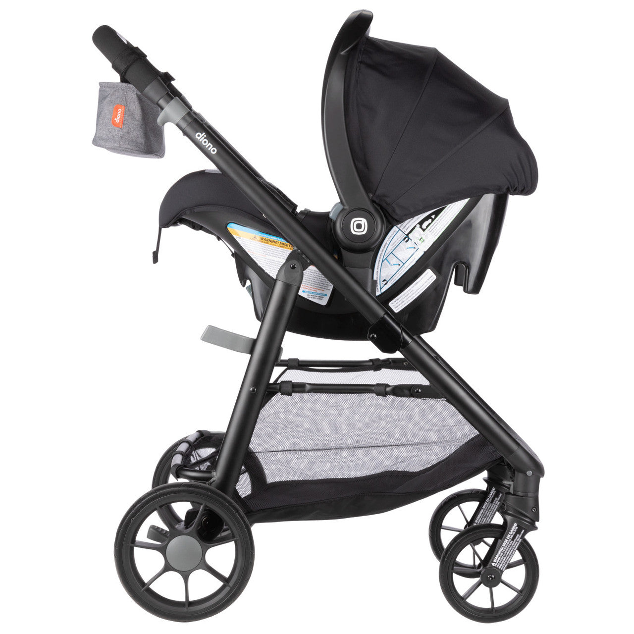 Système de voyage Quantum 4 de Diono 3-en-1 avec le siège d'auto LiteClik 30 R SafePlus pour bébé