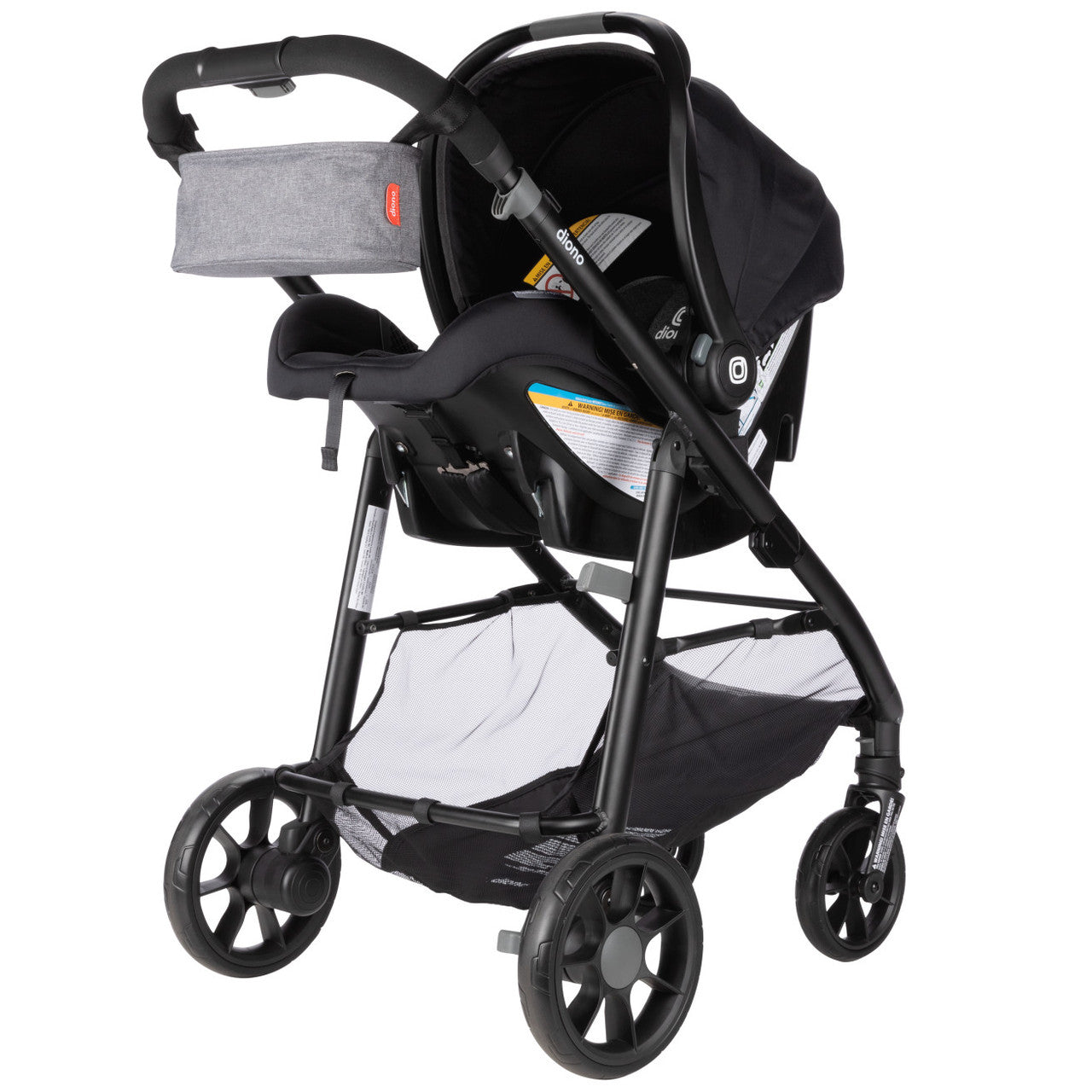 Diono Quantum 4 Travel System 3-in-1 with LiteClik 30 R SafePlus Infant Car Seat and Base