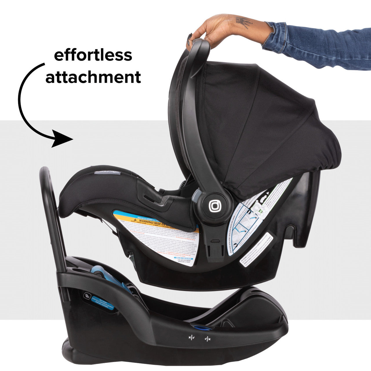 Système de voyage Quantum 4 de Diono 3-en-1 avec le siège d'auto LiteClik 30 R SafePlus pour bébé