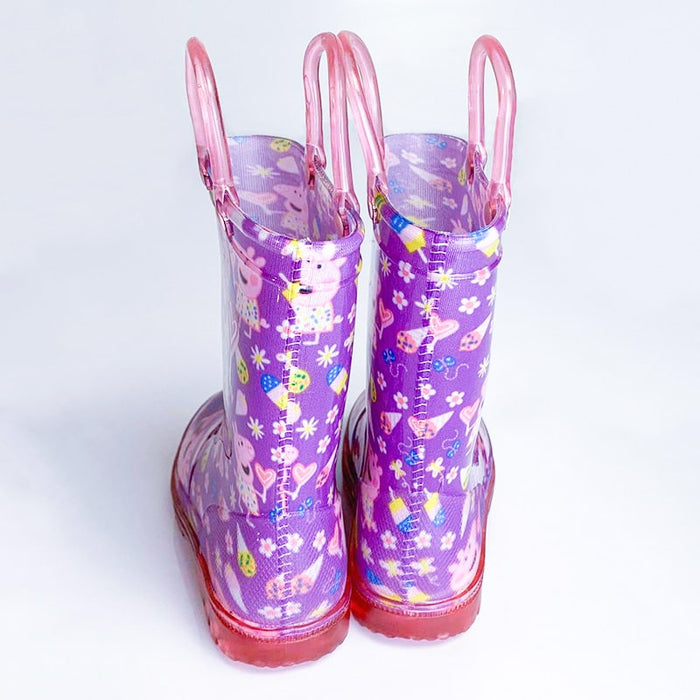 Kids Shoes Bottes de pluie Peppa Pig avec lumières pour fillettes