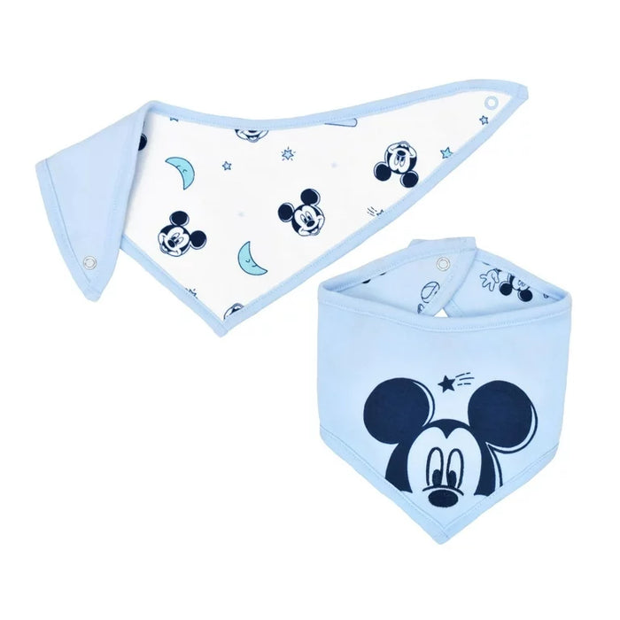 Bavoirs Mickey Mouse en coton biologique pour bébé Disney - Lot de 2