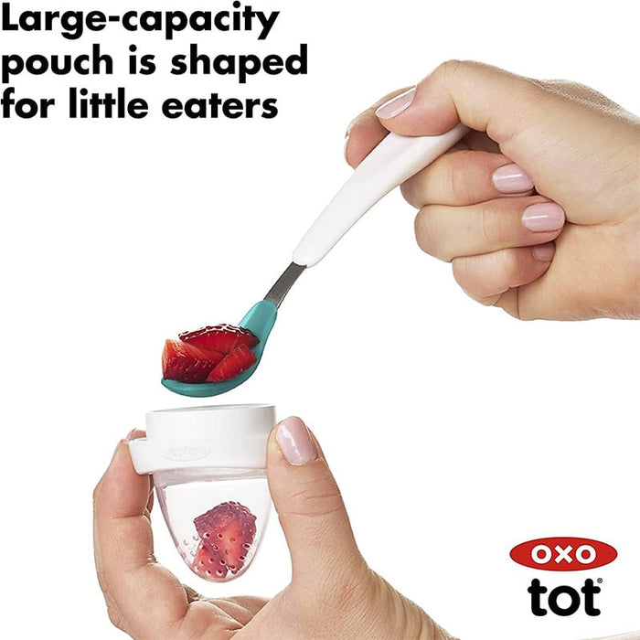Oxo Tot Silicone Baby Fresh Food Self Feeder - Teal