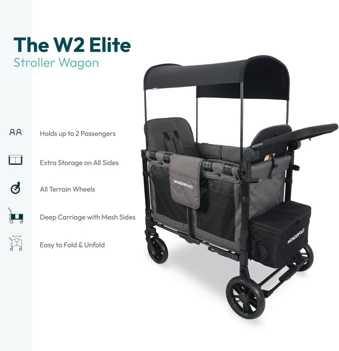 Wonderfold W2 ELITE Push Double Stroller Wagon