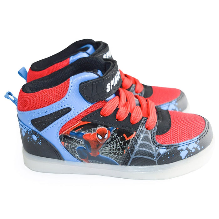 Chaussures sport montantes Spider-Man avec lumières pour garçons de Kids Shoes