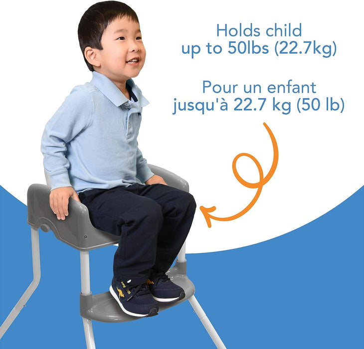 Cosco Chaise haute pour bébé 4 en 1 Sit Smart - Ardoise lin