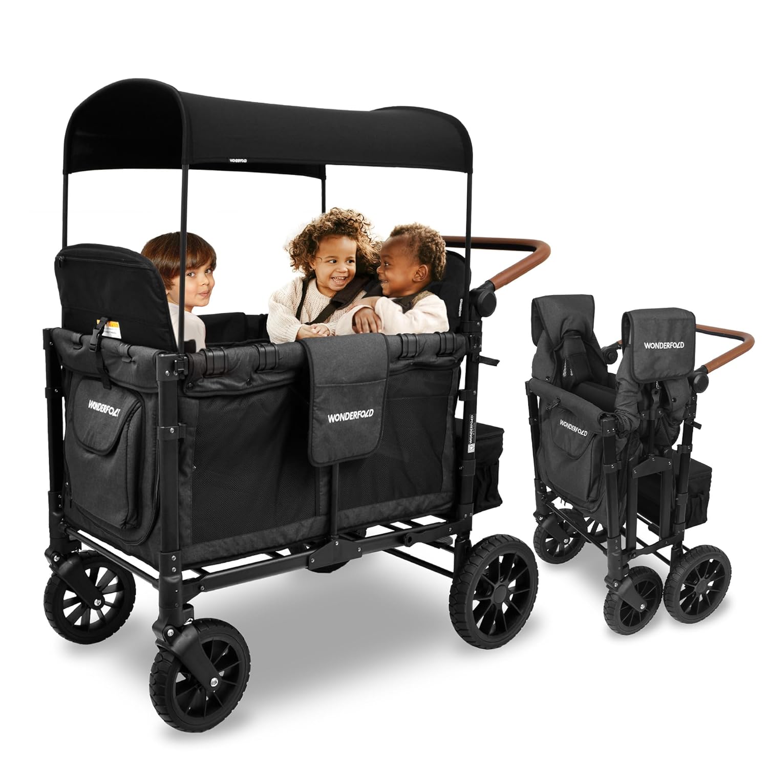 Wonderfold W4 LUXE Premium Push Quad Stroller