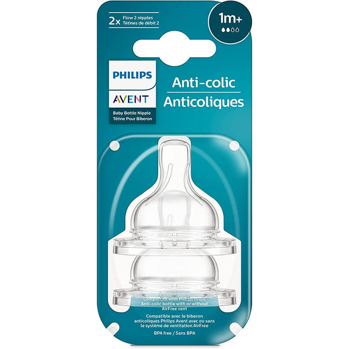 Tétines anti-coliques de Philips Avent - Pqt de 2