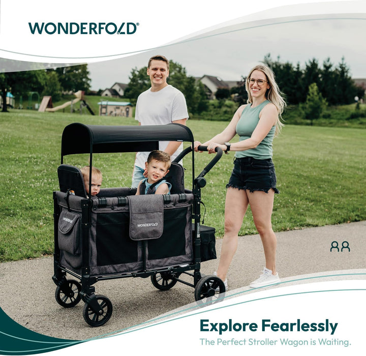 Wonderfold W2 ELITE Push Double Stroller Wagon