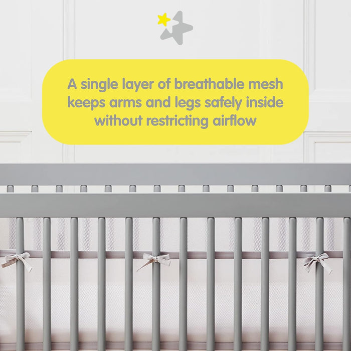 BreathableBaby Breathable Mesh Liner for Full-Size Cribs, Classic 3mm Mesh