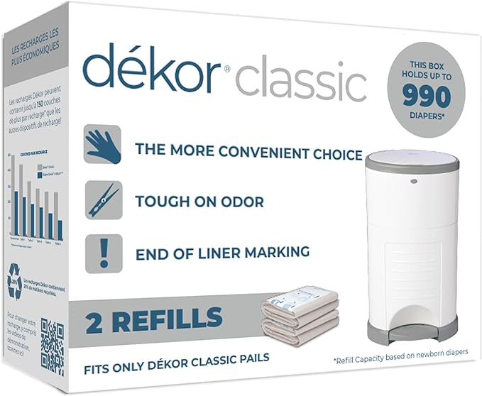 Dekor Refill Pack for Dekor Classic DIaper Pail (2 Pack)