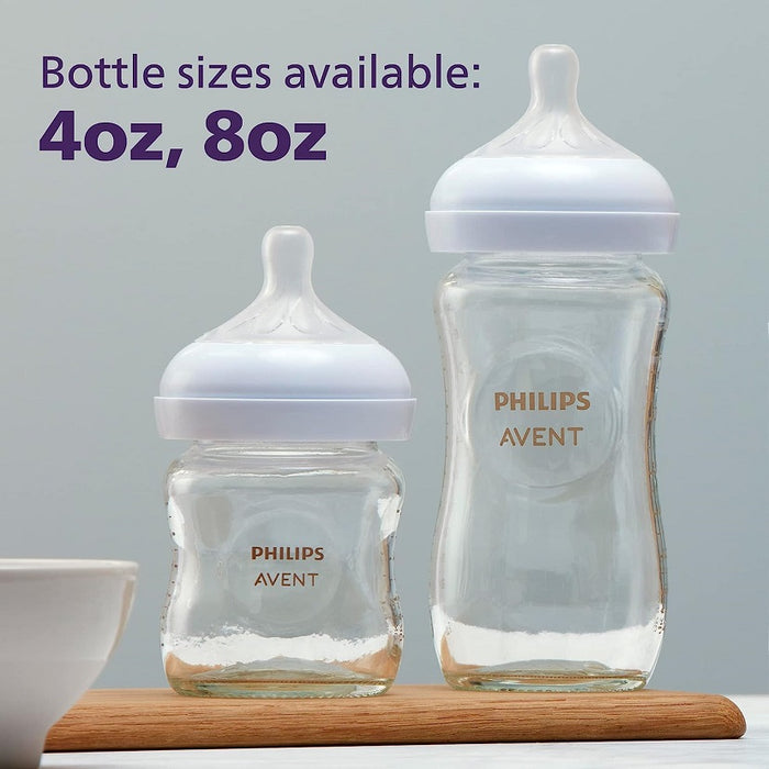 Philips Avent Glass Natural Baby Bottle 8oz/250ml - 1 pack