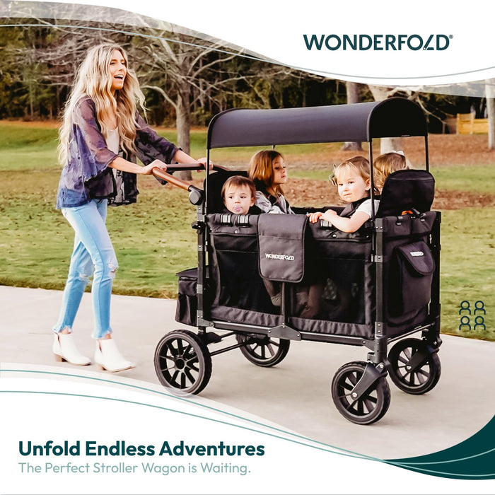 Poussette-wagon quadruple Wonderfold W4 LUXE Premium Push