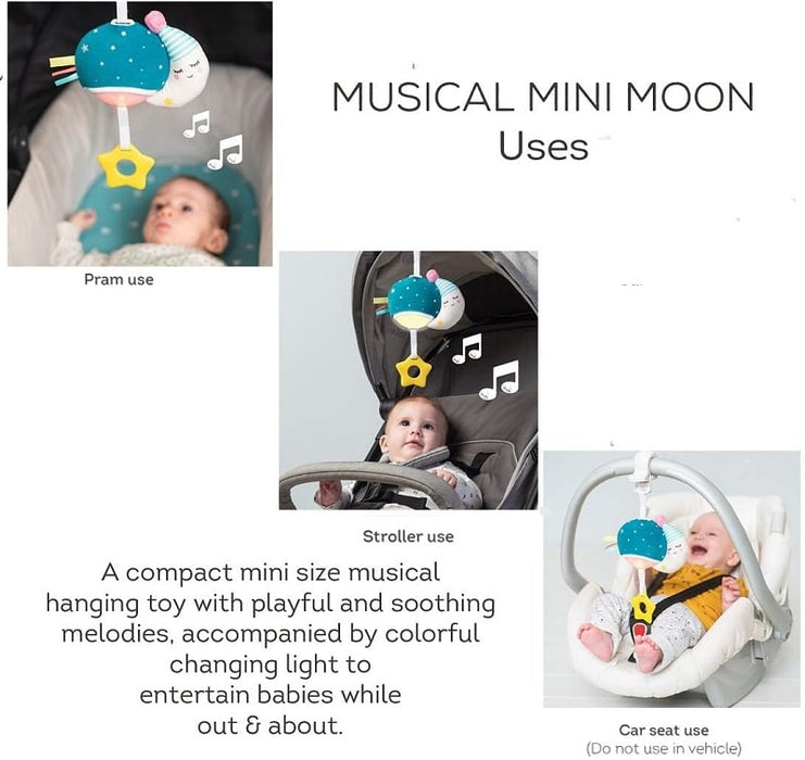 Taf Toys Petite lune lumineuse et musicale My Musical Mini Moon avec clip pour bébé