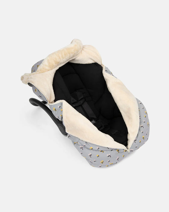 7 A.M. Car Seat Cocoon - Benji Prints Sherpa Cover