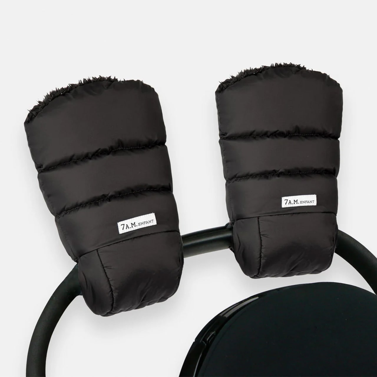 7 AM Warmuffs Plus - Gants pour poussette - Collection Peluche - Noir