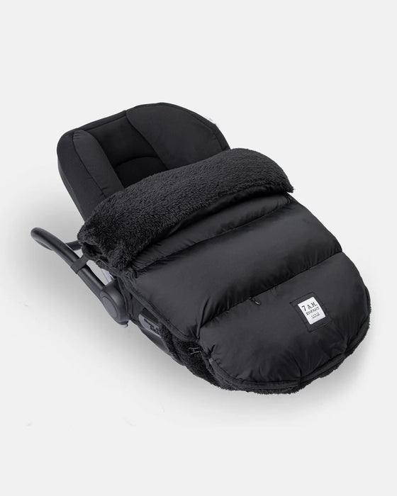 7 A.M ENFANT Car Seat Cover & Stroller Footmuff Plush Pod - Plush Black