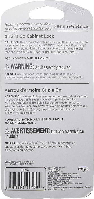 Verrous d'armoire Safety 1st HS1670300 Grip 'N Go - Lot de 2