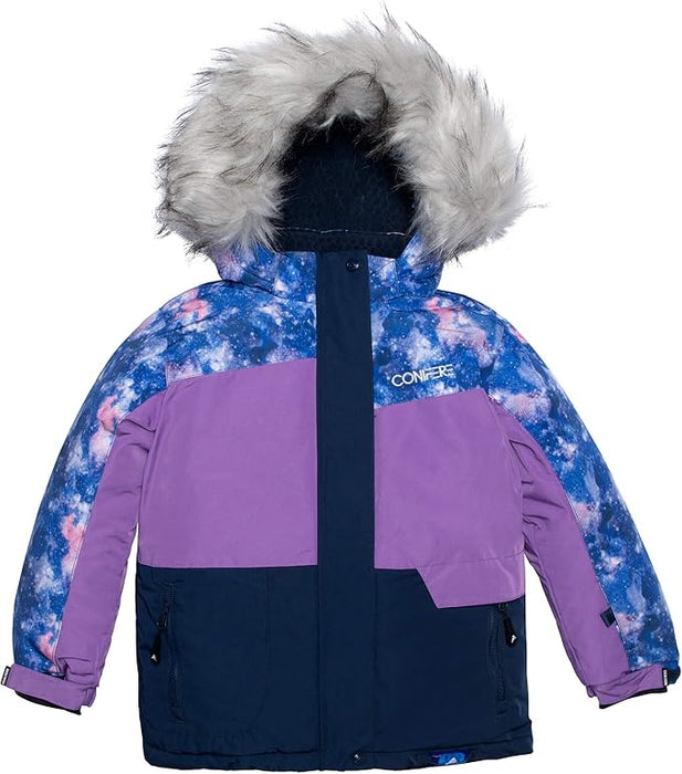 Conifere Billow Charm Girls Snowsuit Set - Purple - (Size 7)