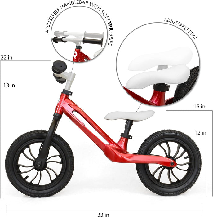 Q Play Toddlers & Kids Racer Balance Bike