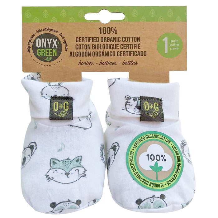 Chaussons pour bébé en coton biologique Onyx & Green