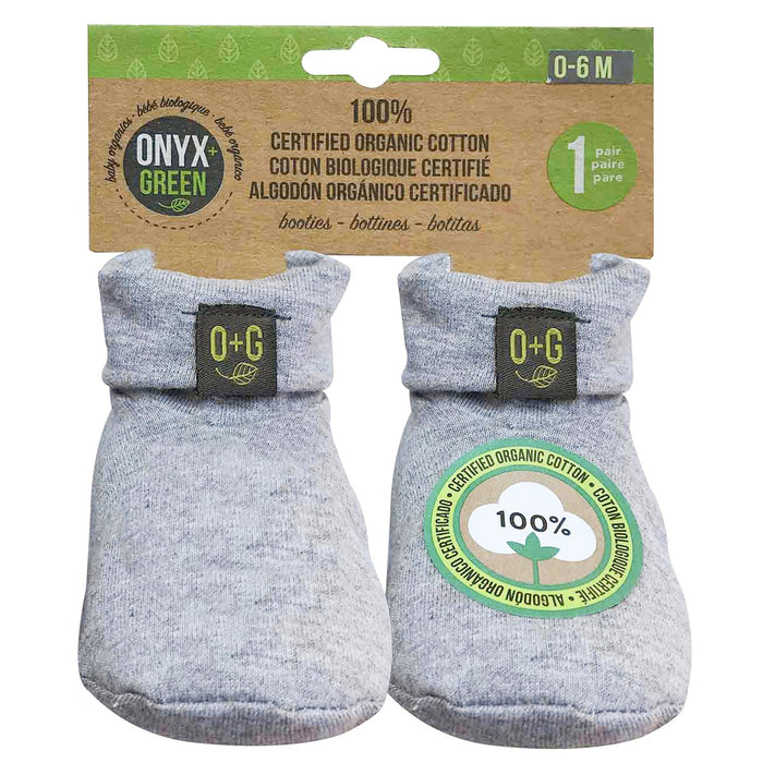 Chaussons pour bébé en coton biologique Onyx & Green