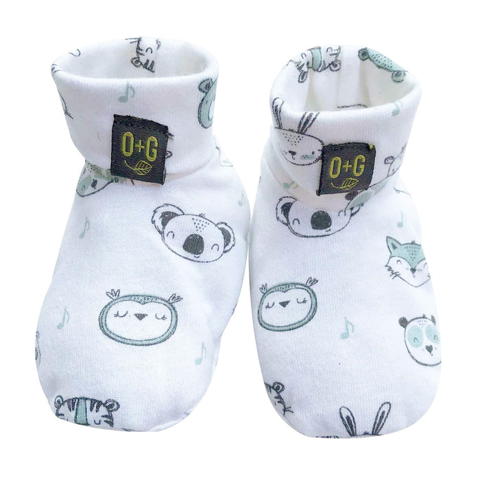 Chaussons pour bébé en coton biologique Onyx & Green