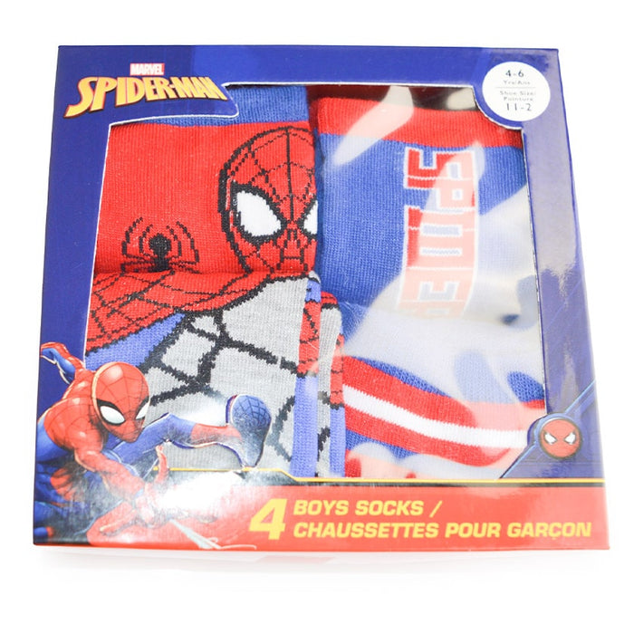 Jellifish Kids Marvel Spiderman 4 Pair of Socks Box
