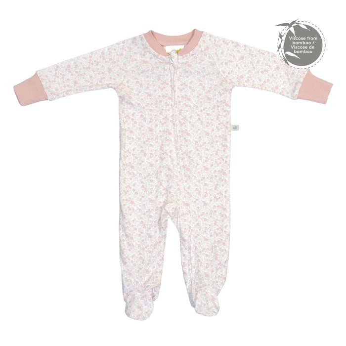 Pyjama pour bébé 1 pièce en bambou Perlimpinpin - Fleurs
