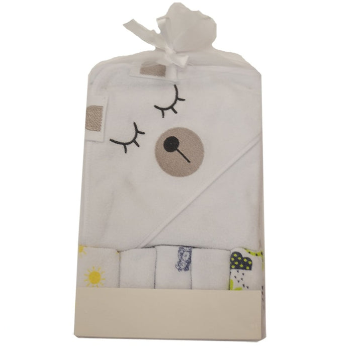 Precious Moments Hooded Yellow Duck Towel & Washcloth Set - 5 Pieces