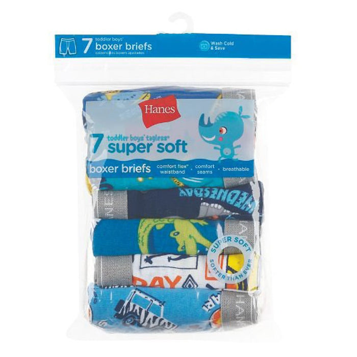 Hanes Toddler Boys Super Soft Boxer Briefs - 7pk